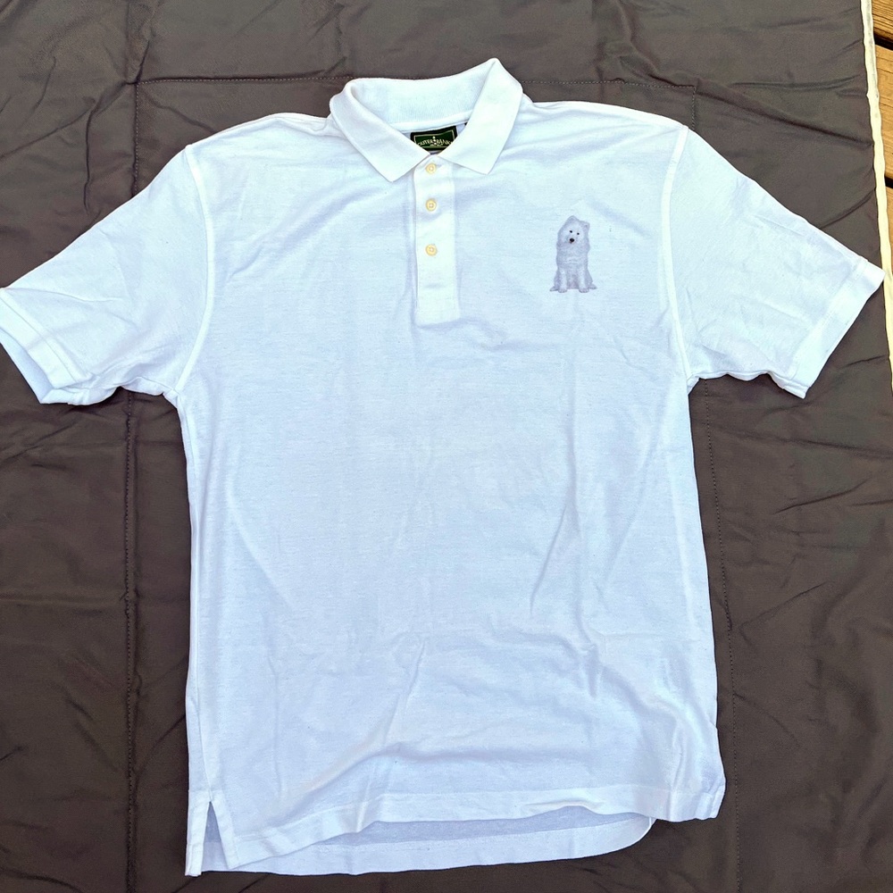 Men’s large shirt with Samoyed on left chest